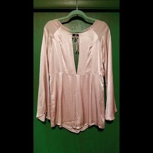 Olivaceous Satin Keyhole Romper